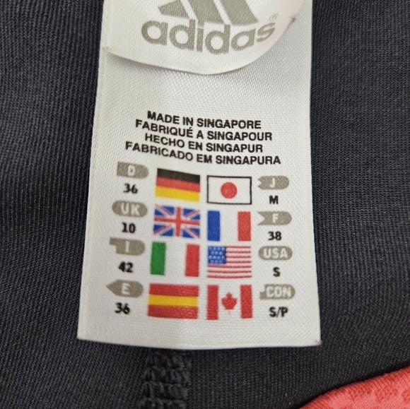 Adidas Straight Leg Capri Activewear Pants Gray and Coral‎ Size Small Women's - Picture 6 of 8